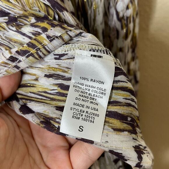 Pookie &Sebastian Womens Leopard Print Blouse Size Small - Picture 5 of 9